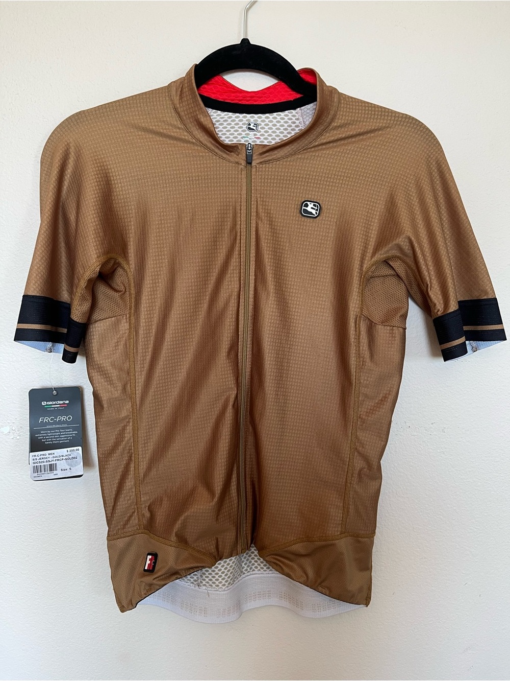 Giordana FR-C Pro Cycling Jersey Gold/Black Men’s Small